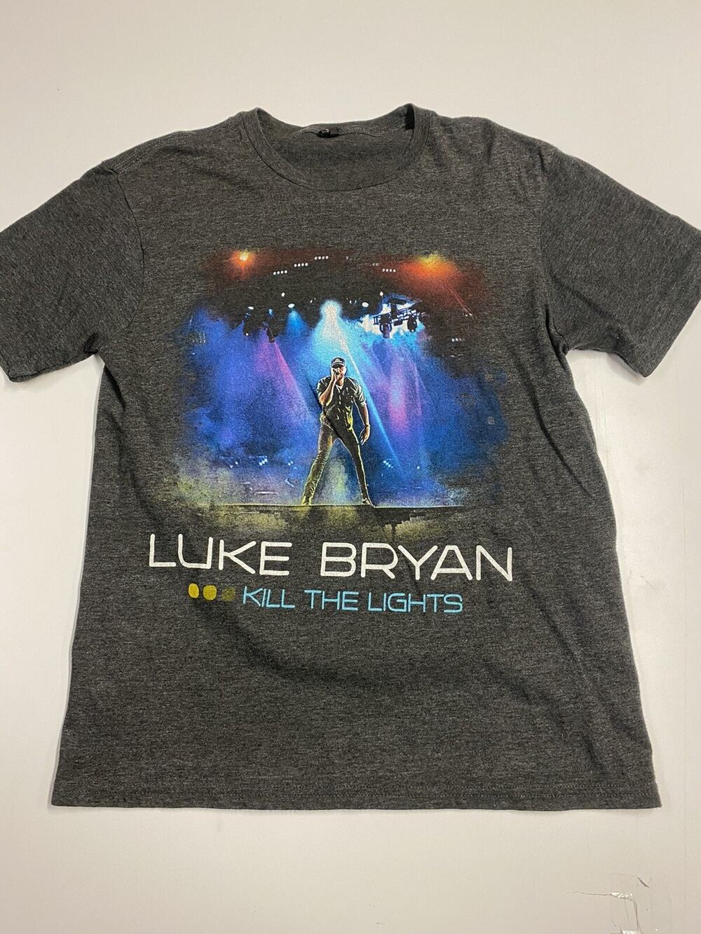 Luke Bryan Dark Gray Kill The Lights Tour T-shirt shirt Size Small Concert